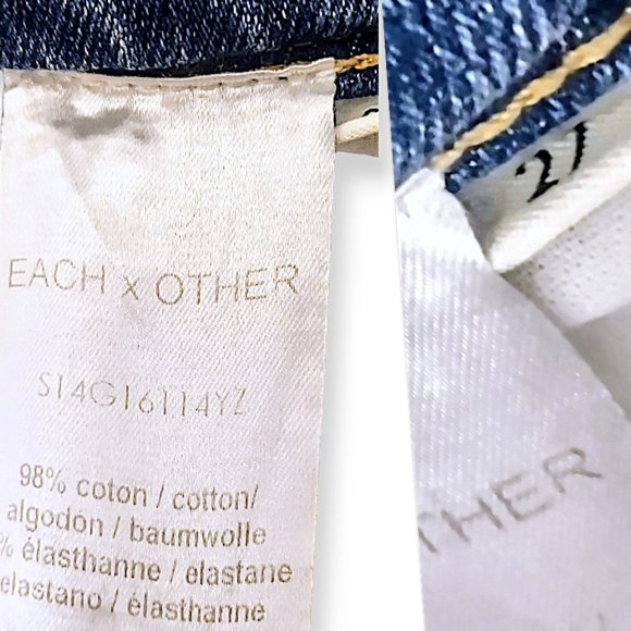 Each x Other designer limited edition hand painted high rise straight leg jean - Picture 5 of 5